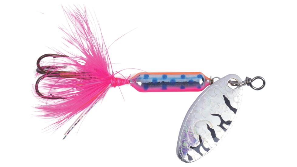 Wordens Rooster Tail In-Line Spinner, 2 1/4in, 1/8oz Treble Hook, Pink Trout Tiger, 208-PKTRT