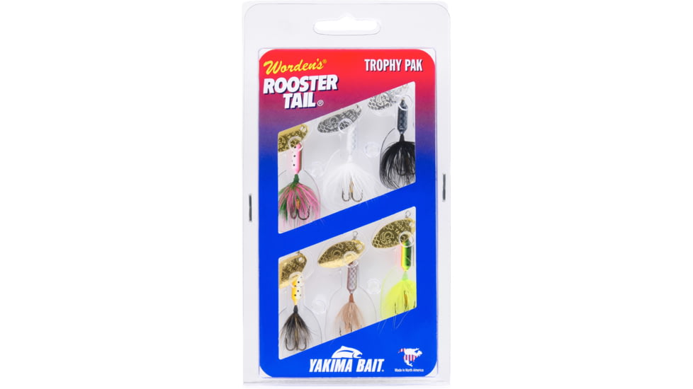 Wordens Rooster Tail In-Line Spinner 6 Pak, Sz 1/8oz CHR, FRT, GH, GRM, SF, WH, 223-Y557