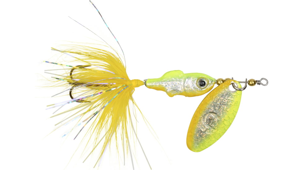 Wordens Rooster Tail Minnow In-Line Spinner, Single Hook Sz 1/8oz, Chart Shiner, 12/Pkg, 2208-CHRSHI