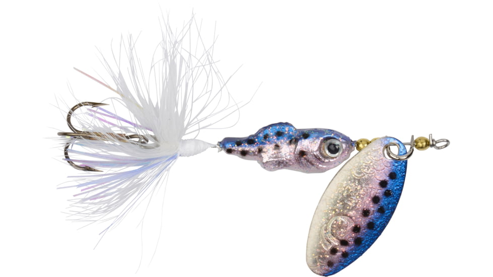Wordens Rooster Tail Minnow In-Line Spinner, Single Hook Sz 1/8oz, Rainbow Trout, 12/Pkg, 2208-RBOTRT