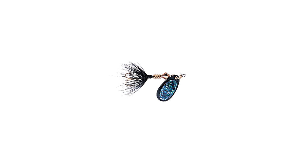 Wordens Sonic Rooster Tail In-Line Spinner, 1 3/4in, 1/16 oz Glitter Black, 181-GBL