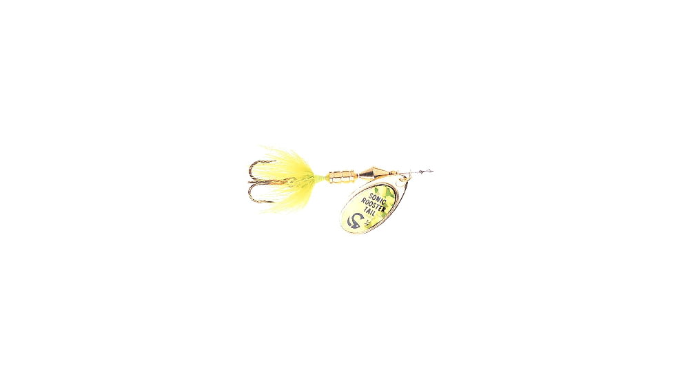 Wordens Sonic Rooster Tail In-Line Spinner, 2 3/8in, 1/8 oz Chartreuse Mylar, 182-CHMY