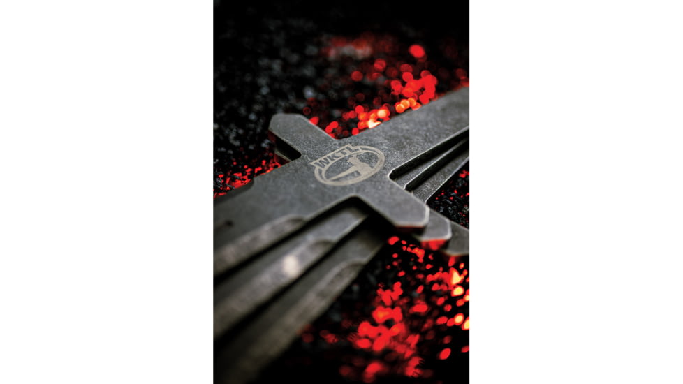 World Knife Throwing League Barbarian Throwing Knives, 14.6in Overall, 8.5in Black Stonewash Finish 3Cr13 Stainless Blade, Stainless Steel Handle, 26