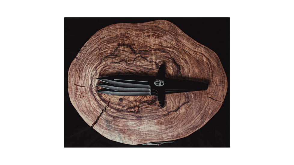 World Knife Throwing League Merlin Throwing Knives, 14.25in Overall, 7in Black Finish 3Cr13 Stainless Blade, Stainless Steel Handle, 55