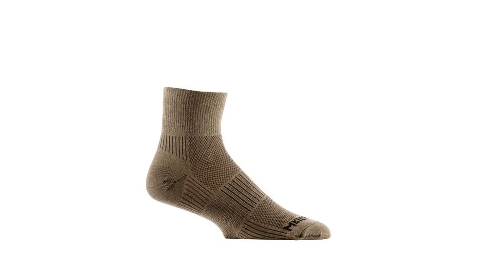 Wrightsock Double Layer CoolMesh II Quarter Sock, Khaki, Extra Large, 8054.1801