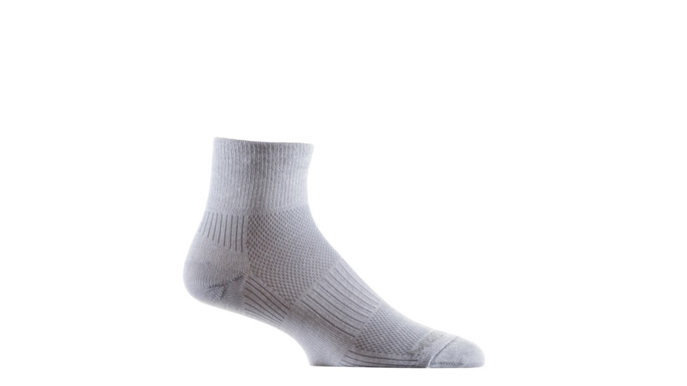 Wrightsock Double Layer CoolMesh II Quarter Sock, Lt. Grey, Extra Large, 8054.05