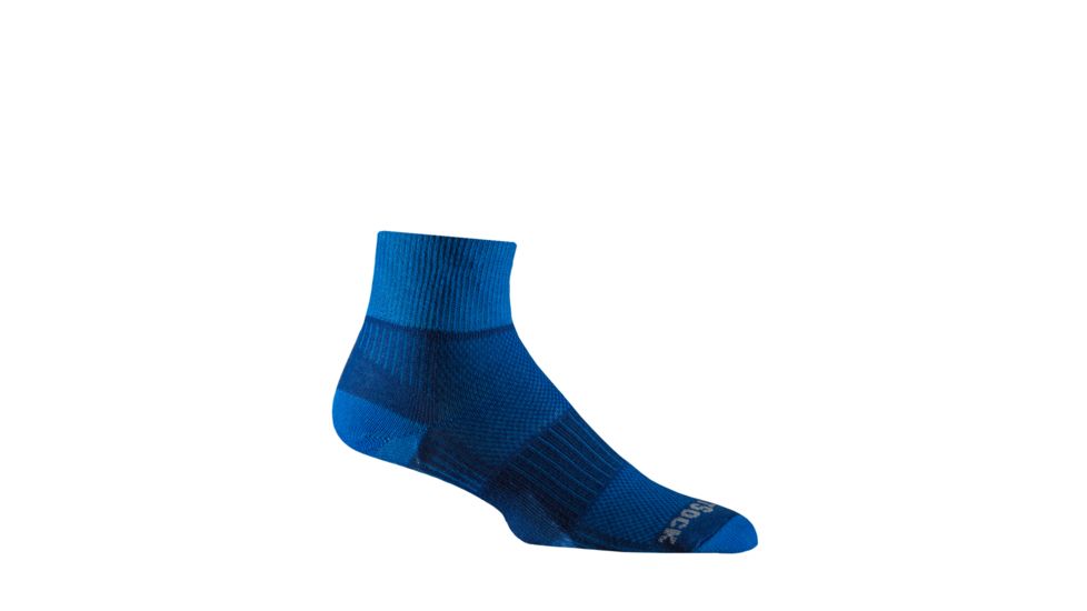 Wrightsock Double Layer CoolMesh II Quarter Sock, Royal/Blue, Extra Large, 8054.3501