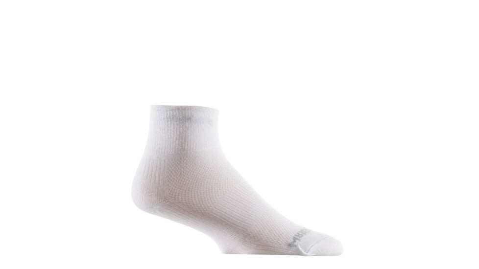 Wrightsock Double Layer CoolMesh II Quarter Sock, White, Medium, 8052.01