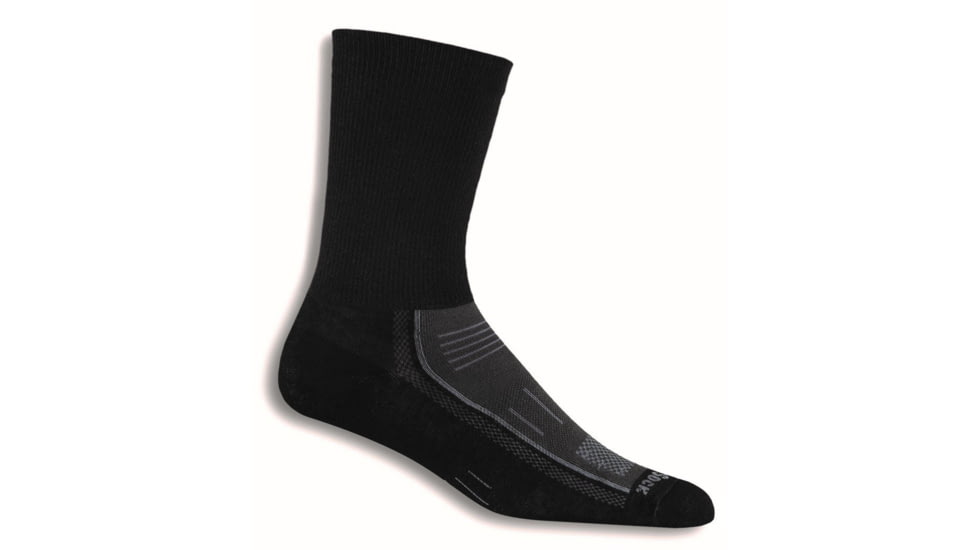 Wrightsock Endurance Crew Safety Toe Socks, Black/Ash, Extra Large, 9064.7301