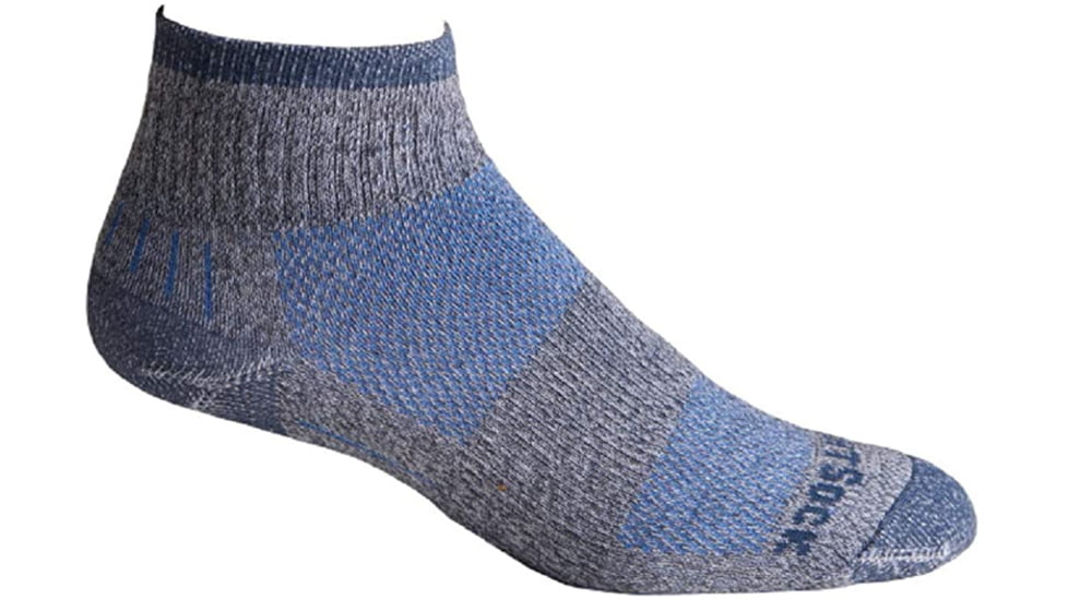 Wrightsock Escape Qtr Socks, AshTwist/Blue, Small, 9551.5601