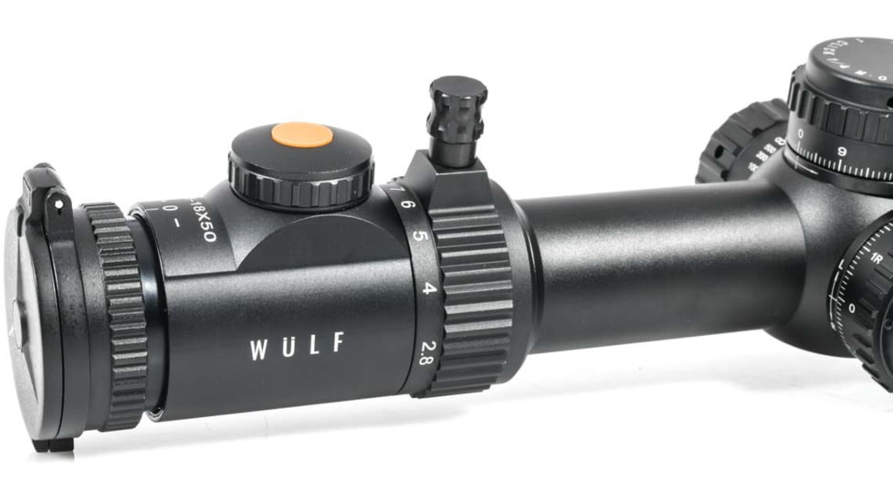 Wulf Optics Defender 2.8-18x50 Rifle Scope, 34mm Tube, Second Focal Plane, MOA Reticle, Black, WU9151