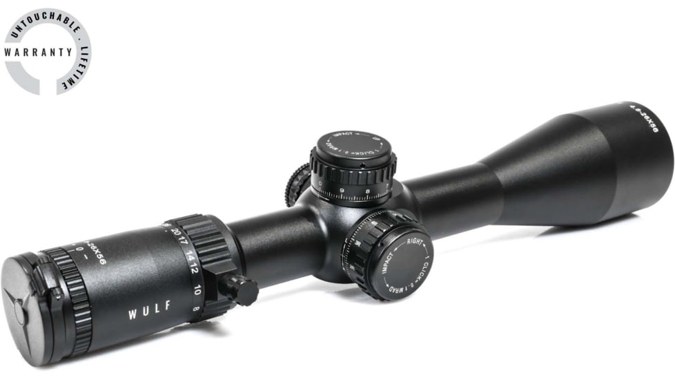 Wulf Optics Defender 4.8-26x56 Rifle Scope, 34mm Tube, First Focal Plane, MOA Reticle, Black, WU9150