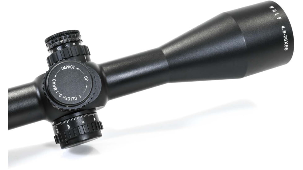 Wulf Optics Defender 4.8-26x56 Rifle Scope, 34mm Tube, First Focal Plane, MOA Reticle, Black, WU9150