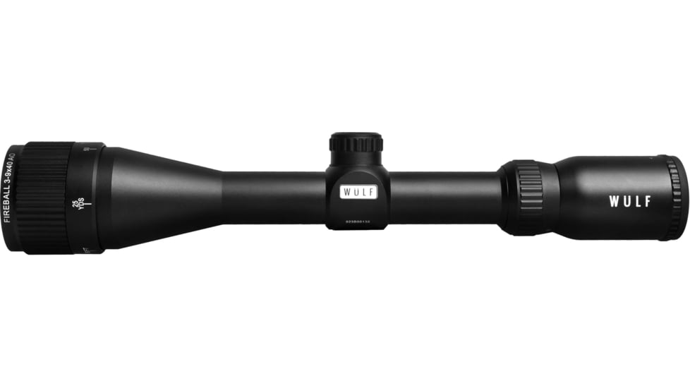 Wulf Optics Fireball 3-9x40 AO Rifle Scope, 1in Tube, Second Focal Plane, Half Mil-Dot Reticle, Black, WU9100