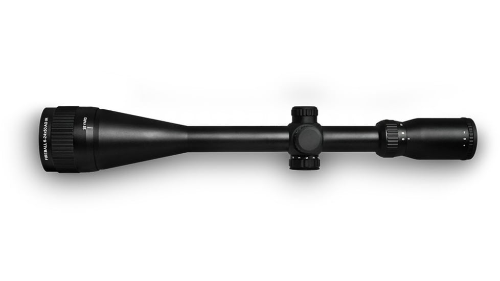 Wulf Optics Fireball LR 6-24x50mm 1 inch Tube Rifle Scope, Second Focal Plane, Half Mil-Dot Reticle, Black, WU9117
