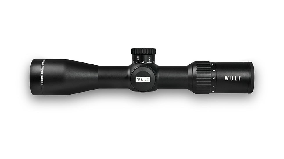 Wulf Optics Hurricane Compact 3-10x40mm 30mm Tube Rifle Scope, Second Focal Plane, W-MIL1 Illuminated Reticle, Black, WU9114