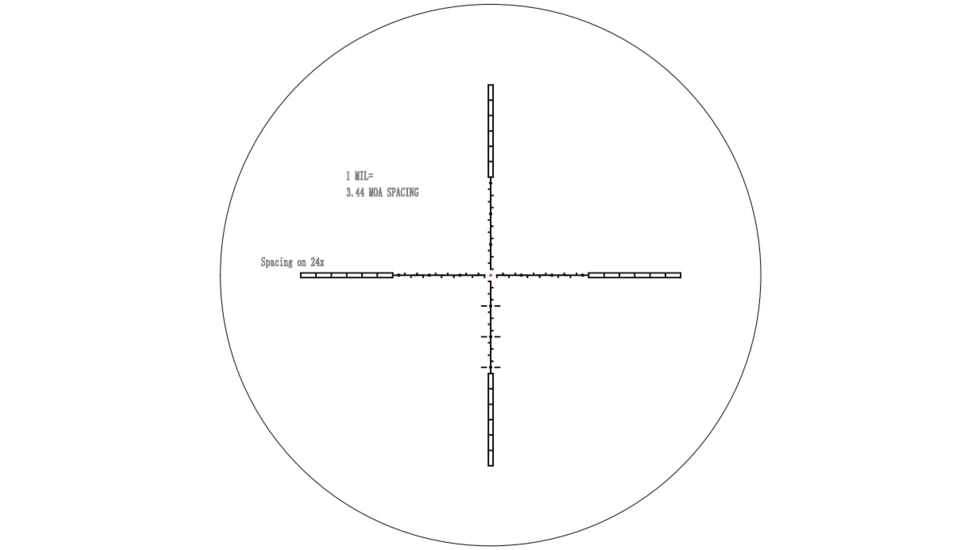 Wulf Optics Lightning 30E 6-24x50 30mm Tube Rifle Scope,Second Focal Plane, Etched W-MIL2, Black, 30mm, WU9119