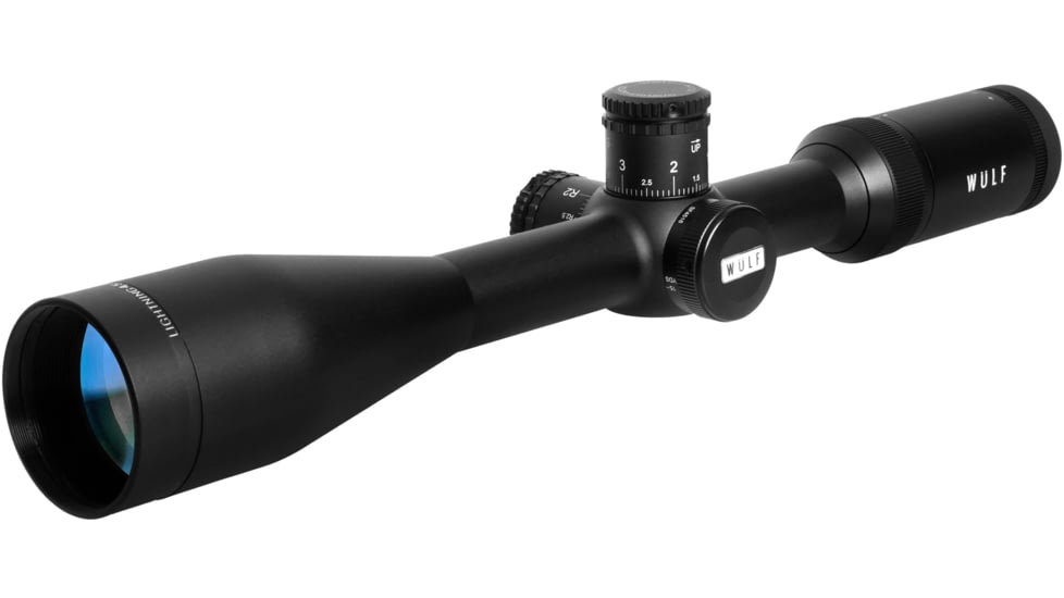 Wulf Optics Lightning 4.5-18x44mm Rifle Scope, 1in Tube, Second Focal Plane, Half Mildot Reticle, Black, WU9111