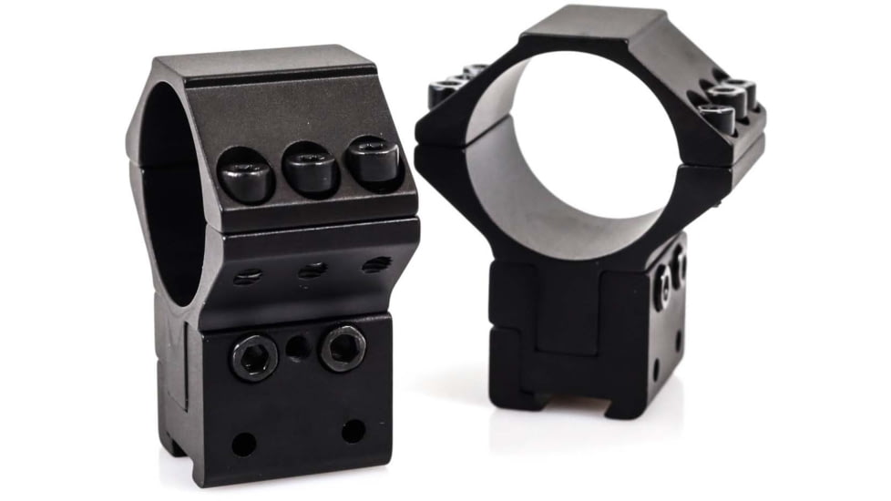 Wulf Optics WULF 40 MOA Adjustable 2 Piece Rifle Scope Rings, 6 Screw, 09-11mm, Black, 30mm, WU8021