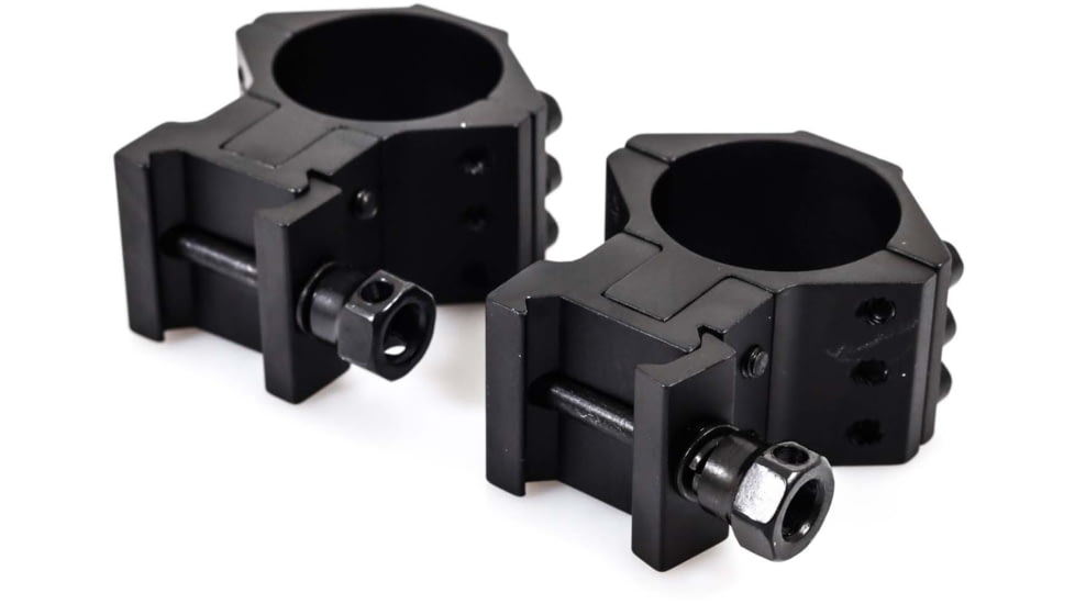 Wulf Optics WULF 40 MOA Adjustable 2 Piece Rifle Scope Rings, 6 Screw, Picatinny, Black, 30mm, WU8020