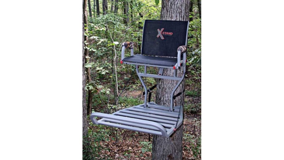 X-Stand The Jester Aluminum Tree Stand w/Backrest, Gray, XSFP436