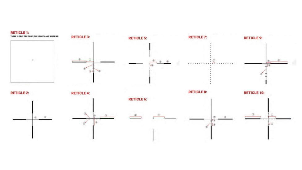 X-Vision Impact 300 2-16x35mm Thermal Scope, 10 Patterns And 6 Color Reticle, Black, Medium, TS300