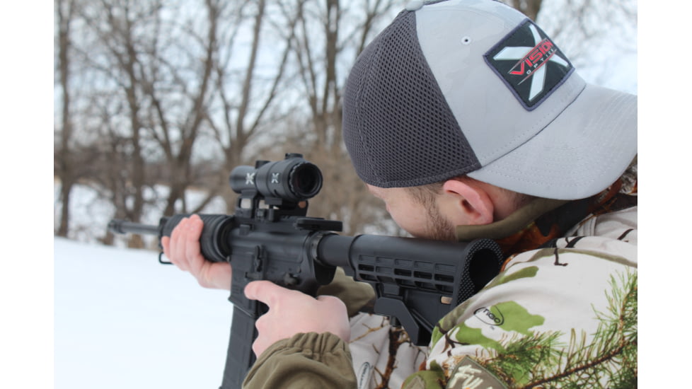 X-Vision MAAG 3x Red Dot Magnifier, 22mm, 2.5 in, 1/3 Co-Witness, Black, Small, MG1