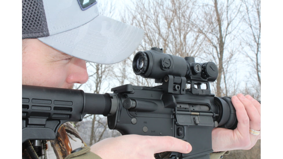 X-Vision MAAG 3x Red Dot Magnifier, 22mm, 2.5 in, 1/3 Co-Witness, Black, Small, MG1