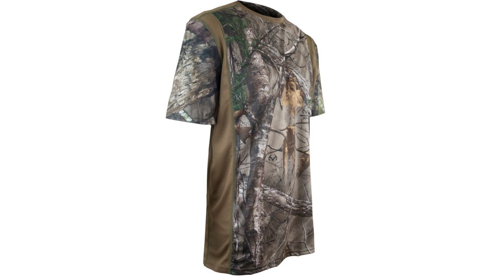 XGO Men's Phase 1 Short Sleeve T-Shirt w/Panels, Realtree Ap Xtra, Small, 1G16MPHP-S-92
