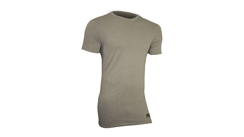 XGO Mens Phase 3 Flame Retardant Compression Short Sleeve T Shirt, Desert Sand, XL 3FX56M-XL-700