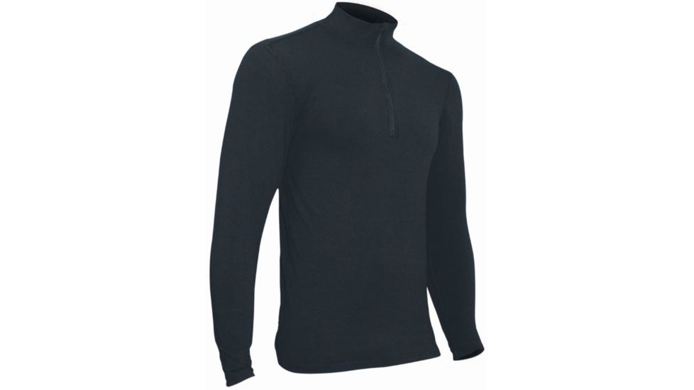 XGO Mens Phase 3 Zip Mock, Black, 2XL 3GP11D-2XL-60