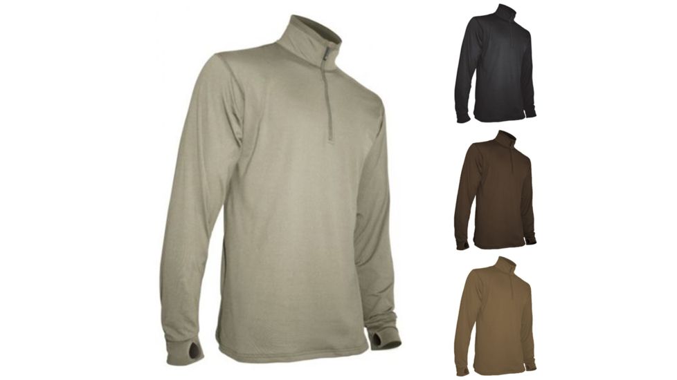 XGO Mens Phase 4 Flame Retardant Zip-Mock with Thumbhole Cuff
