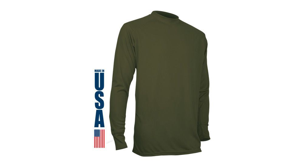 XGO Phase 1 Performance Mens Longsleeve Crew, Desert Sand, Small, 1G11AQ-S-700