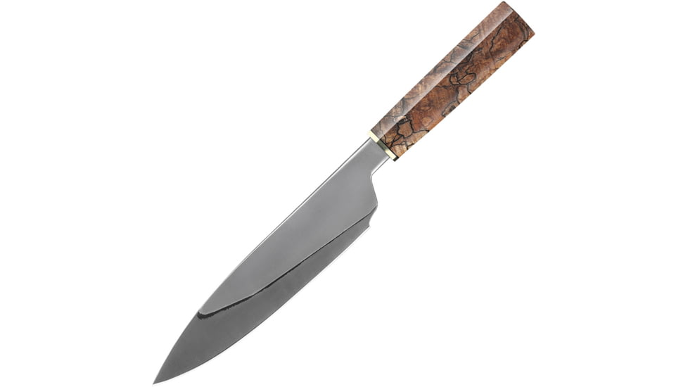 Xin Cutlery Spalted Maple Chef's Knife, 12.5in Overall, 8in Blade, Acid Etched 440C Steel Blade, Spalted Maple Handle, XC139