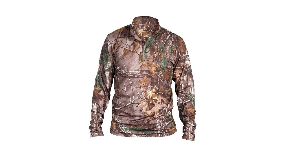 Xone Sport Compression-Fit Long Sleeve Shirt 1/4 Zip, XT Camo, Medium X1589-AM-XT