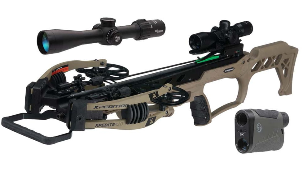 Xpedition Archery Xpedition Xpedite 420 Sig BDX Crossbow Package, FDE, XACW1004SIGK