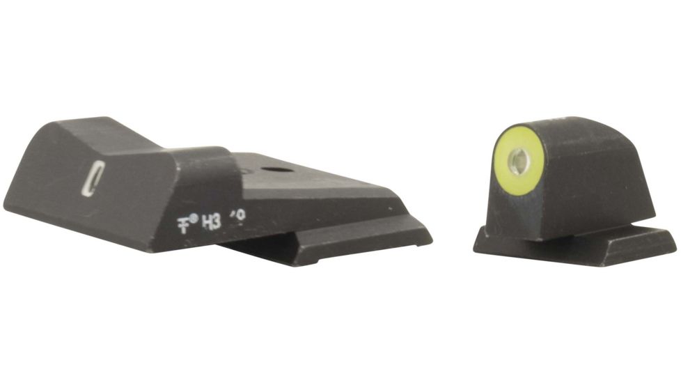 XS Sight Systems DXT2 Big Dot Pistol Tritium Night Sight, S&amp;W M&amp;P Full Size, Compact, Yellow, Standard, SW-0029S-5Y