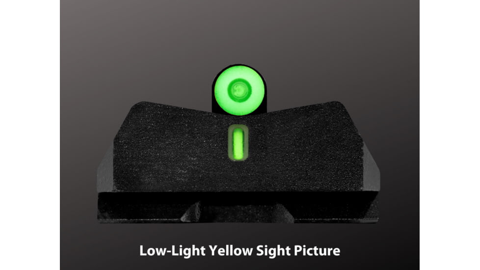 XS Sight Systems DXT2 Big Dot Sight, S&amp;W M&amp;P OR, Full Size, Compact, Yellow, SW-0039S-5Y
