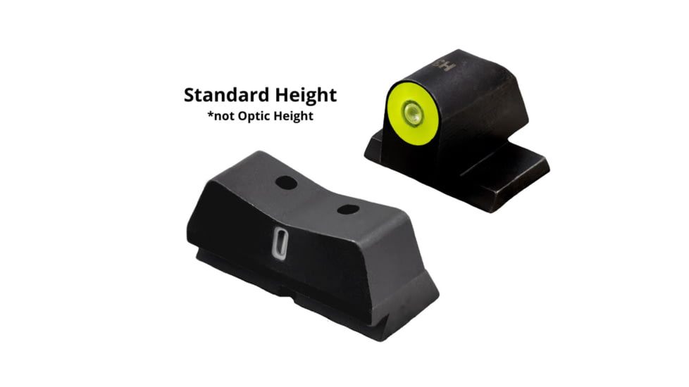 XS Sight Systems DXT2 Big Dot Sight, S&amp;W M&amp;P OR, Full Size, Compact, Yellow, SW-0039S-5Y