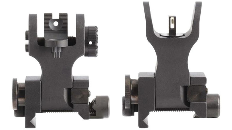 XS Sight Systems Flip-up Rifle Tritium Sights w/ CSAT &amp; Tritium Stripe, Matte Black, Standard, AR-3001-7