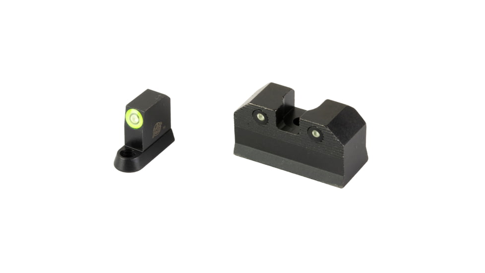 XS Sights R3D, 2.0, Suppressor Height Tritium Night Sight, For CZ P10, Green Front Outline, Green Tritium Front/Rear, CZ-R201S-6G
