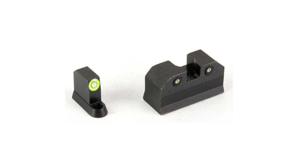 XS Sights R3D, 2.0, Suppressor Height Tritium Night Sight, For CZ P10, Green Front Outline, Green Tritium Front/Rear, CZ-R201S-6G