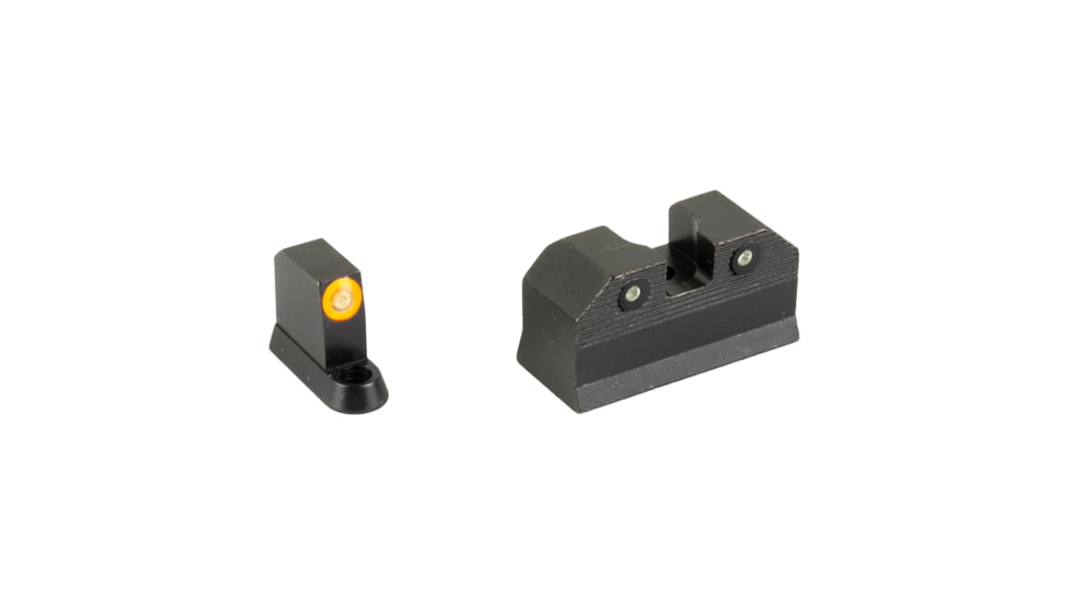 XS Sights R3D, 2.0, Suppressor Height Tritium Night Sight, For CZ P10, Orange Front Outline, Orange Tritium Front/Rear, CZ-R201S-6N