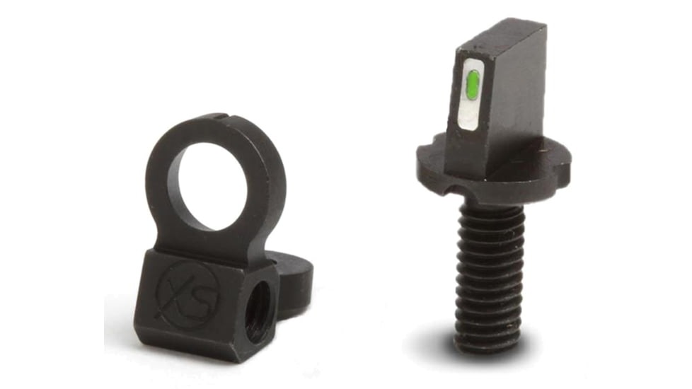 XS Sight Systems Same Plane Rear w/Tritium Stripe Front Rifle Sights, AR Mil-Spec, Matte Black, Standard, AR-0004-8