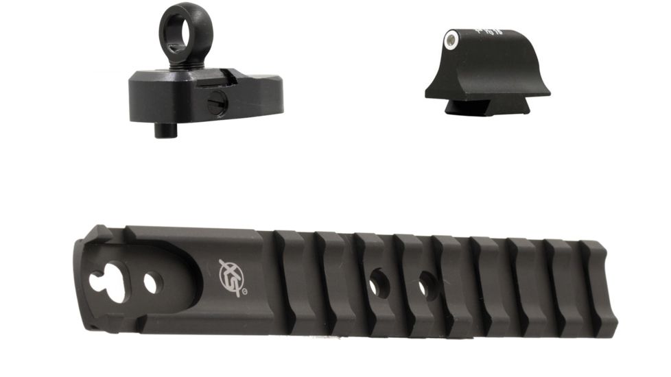 XS Sight Systems Shortrail, Ghost Ring, w/Big Dot Tritium Shotgun Sights, Mossberg 500, 590, 930, Matte Black, Standard, MB-4000R-3
