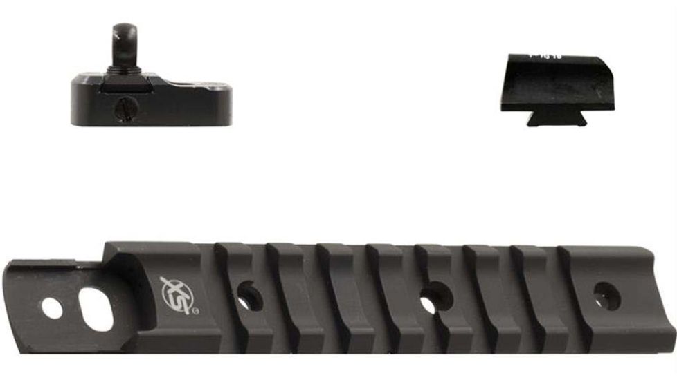 XS Sight Systems Shortrail, Ghost Ring w/Standard Dot Tritium Shotgun Sights, Remington 870, Matte Black, Standard, RE-4002R-4