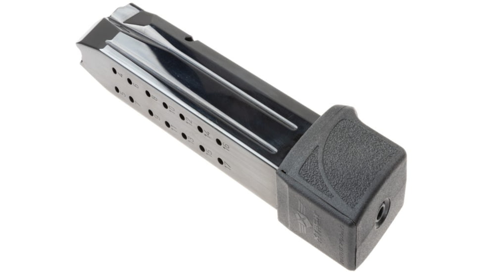 XTech Tactical M&amp;P9 9mm 22 Round Magazine Extender, Black, 22, XTT140-M&amp;P9-EXT-MAG