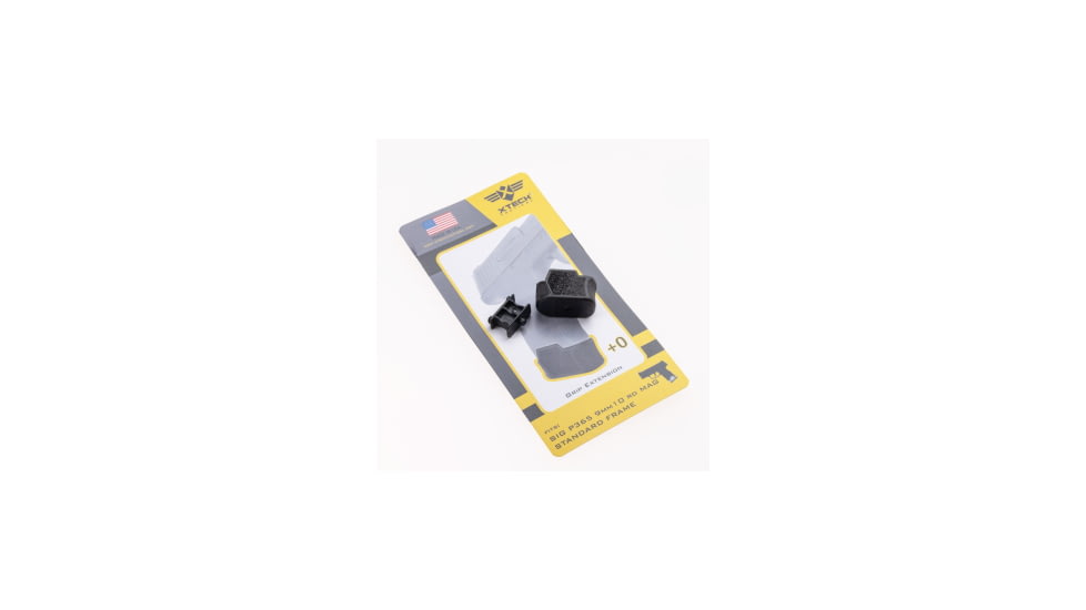 XTech Tactical MTX 365+0 Grip Extension P365 9mm - 2-Pack of Extenders, XTT132-P365-PLUS-0-2PK