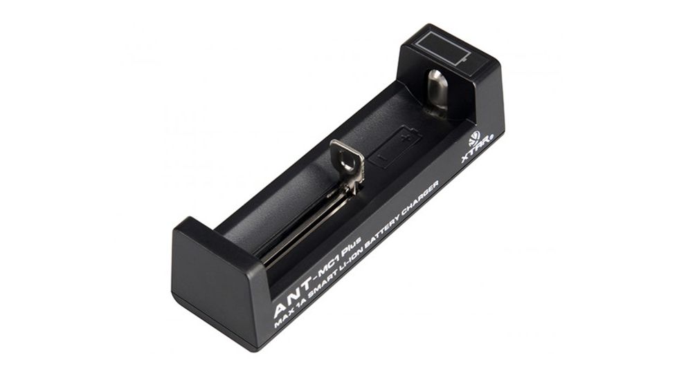 XTAR MC1 Plus, Portable Li-Ion Battery Charger, Single Bay, Constant Current, USB Chargeable, Black XTAR-MC1-PLUS
