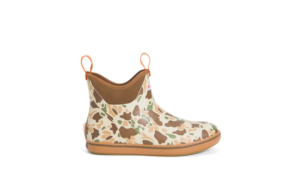 Xtratuf 6 in Ankle Deck Boot - Mens, Basic Duck Camo/Indian Tan/Bison, 10, XMAB-DCAM-CAM-100